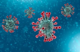 Vista microscópica del coronavirus. imagen ilustrativa.