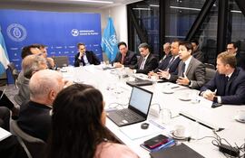 Reunión bilateral de la hidrovía en Buenos Aires, este miércoles.