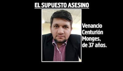 Venancio Centurión Monges, buscado por supuestamente matar a su hijastra.
