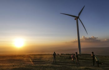Turbina eólica en Kenia.