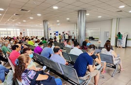 Sala de esperar del área de traumatología del IPS Ingavi.