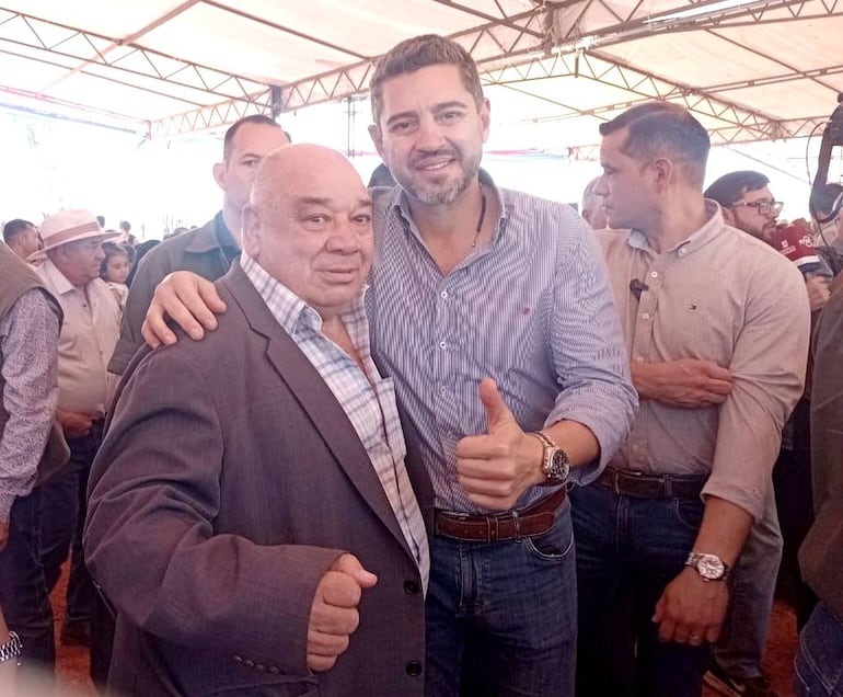 Presidente del Indi, Hugo Samaniego, junto con el vicepresidente de la República, Pedro Alliana.