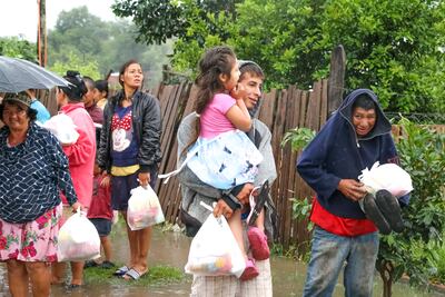 Varias familias fueron afectadas por las inundaciones por las intensas lluvias en Villarrica.