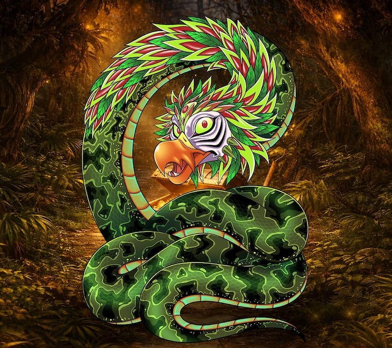 Mbói Tu'i es el Dios de las aguas y los animales acuáticos. Tiene forma de serpiente con cabeza de loro.