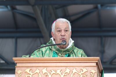 Monseñor Eduardo García, obispo de la Diócesis de San Justo (Argentina) estuvo a cargo de la misa central en el santuario de Caacupé.