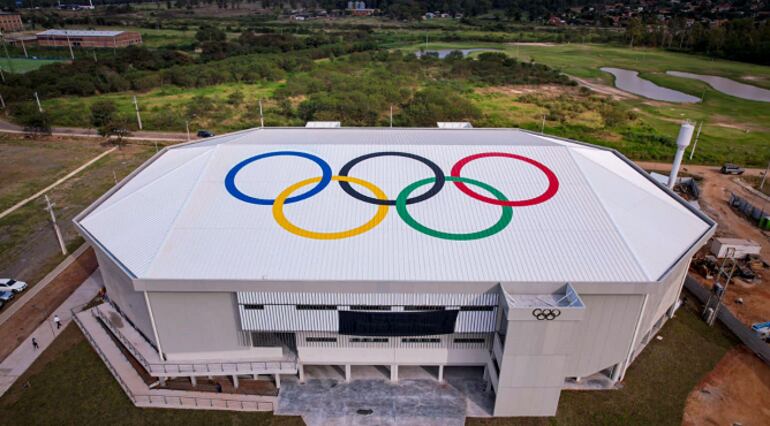 Vista aérea del COP Arena, escenario de la Conmebol Copa América de Futsal.