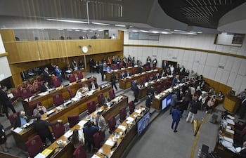 Sesion de la camara del Senado en el Congreso