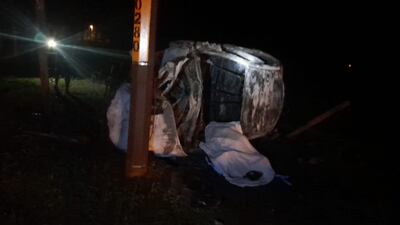 Accidente rutero en Fram.