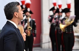 Santiago Peña y Giorgia Meloni