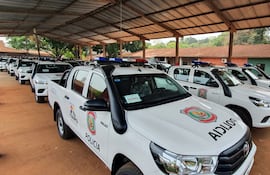 La patrulleras llegaron anoche para ser distribuidas en Alto Paraná.