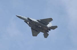 Un avión de combate F-15 de la Fuerza Aérea de Israel.
