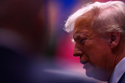 Donald Trump, presidente de los Estados Unidos, hoy durante la cumbre de la OTAN en La Haya.