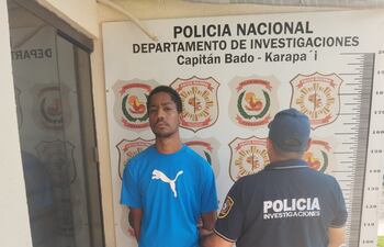 Bruno Caiki Berto Santos (26), detenido.