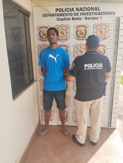 Bruno Caiki Berto Santos (26), detenido.