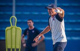 Diego Hernán Martínez en su rol, en uno de los entrenamientos del plantel de Cerro Porteño.