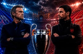 Los entrenadores Luis Enrique del París Saint-Germain y Mikel Arteta del Arsenal irán en busca de la "orejona" en la final del 30 de mayo, en el Puskas Arena.