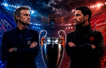 Los entrenadores Luis Enrique del París Saint-Germain y Mikel Arteta del Arsenal irán en busca de la "orejona" en la final del 30 de mayo, en el Puskas Arena.