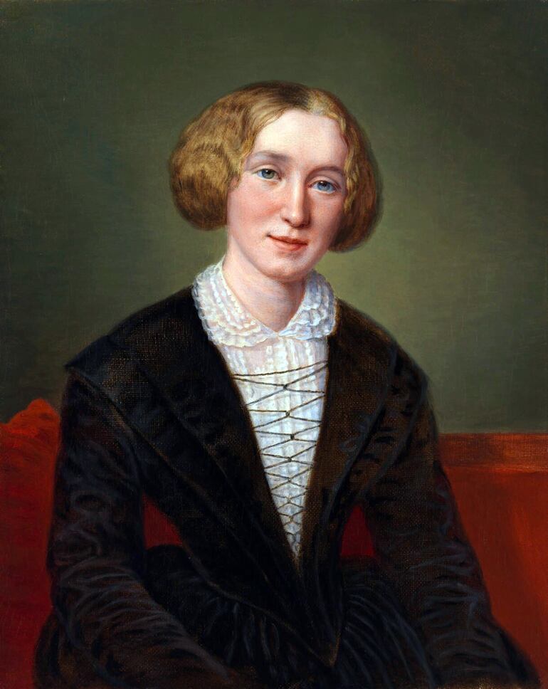 Retrato de George Eliot por Alexandre-Louis-François d'Albert-Durade