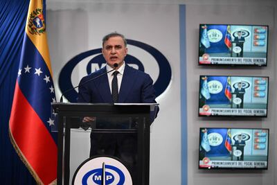 El General Tarek William Saab durante la conferencia de prensa donde informó de la apertura de una investigación contra Leopoldo López.