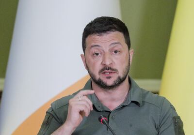 El presidente de Ucrania, Volodymyr Zelensky.