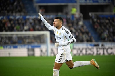 Kylian Mbappé, autor del primer gol del Real Madrid.