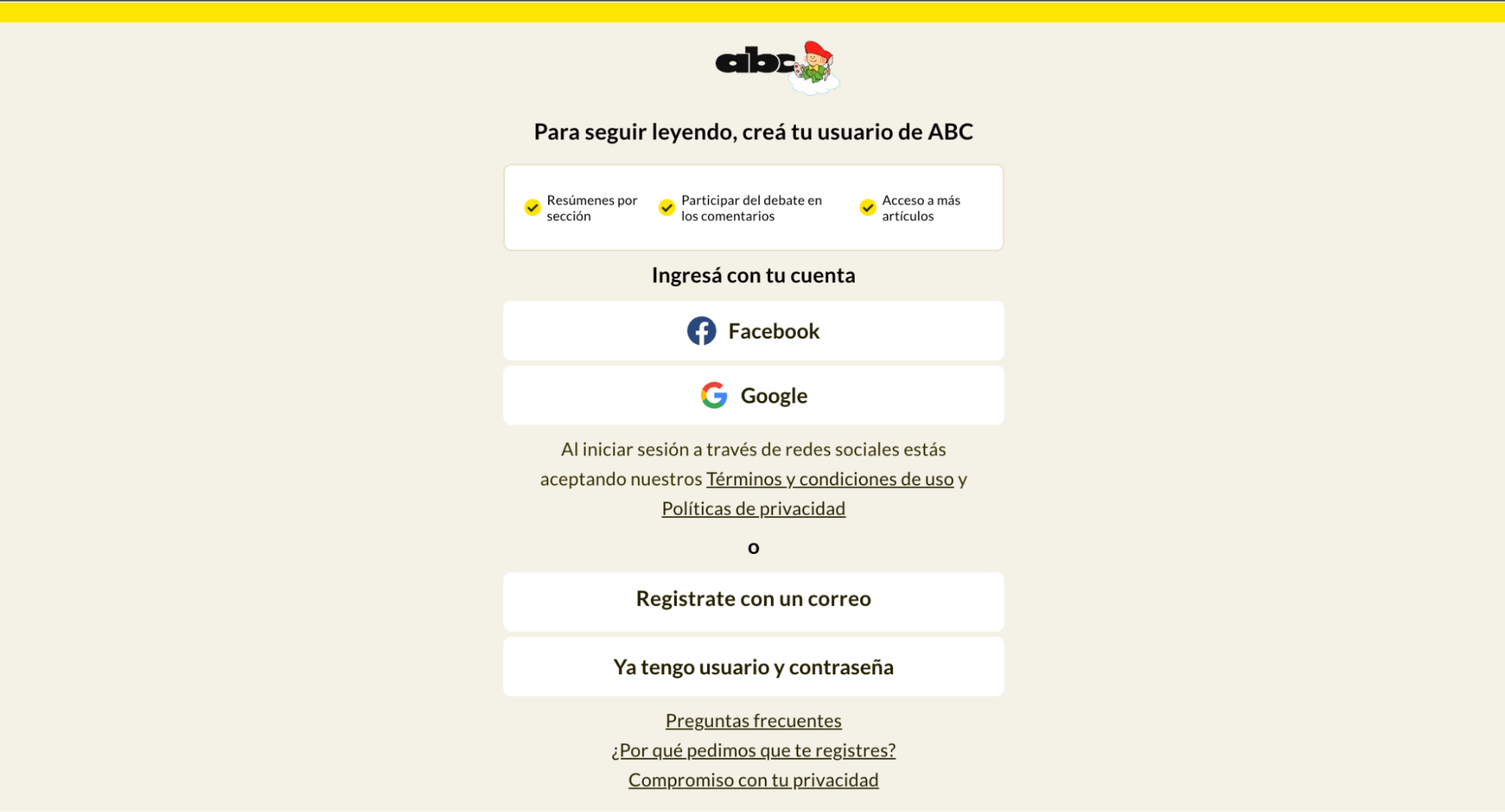 Ventana de inicio de sesión