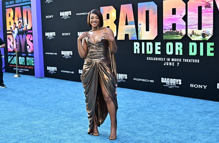 La actriz Tiffany Haddish también estuvo presente en Los Ángeles en la premier de "Bad Boys: Ride or Die". (Frederic J. Brown / AFP)