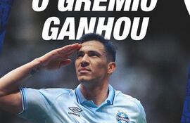 Fabián Balbuena González anotó uno de los tres goles con los que Gremio se impuso a Atlético Mineiro.