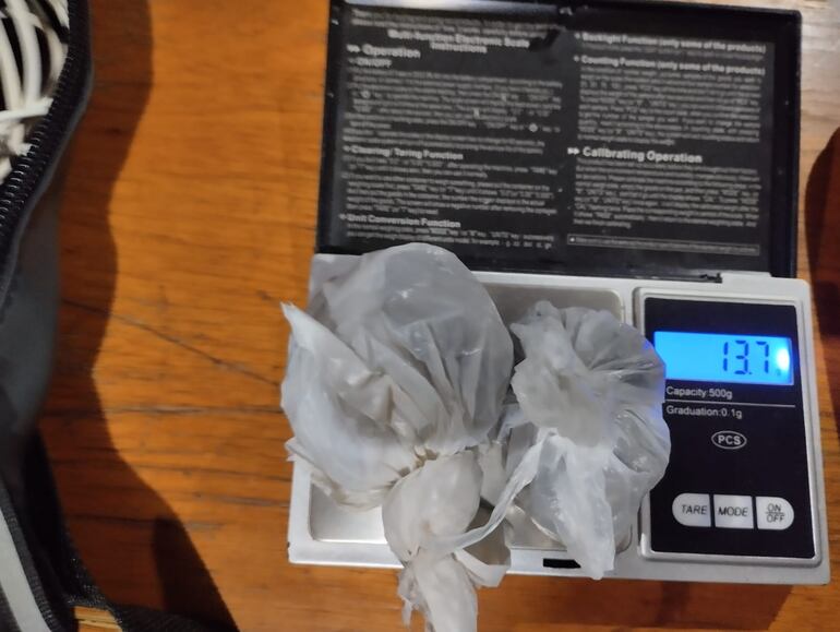 Marihuana incautada.