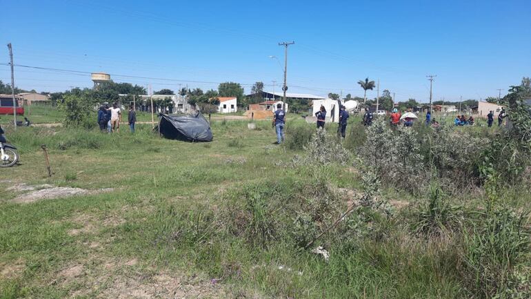 Las familias sin techos en el terreno del Ministerio Público