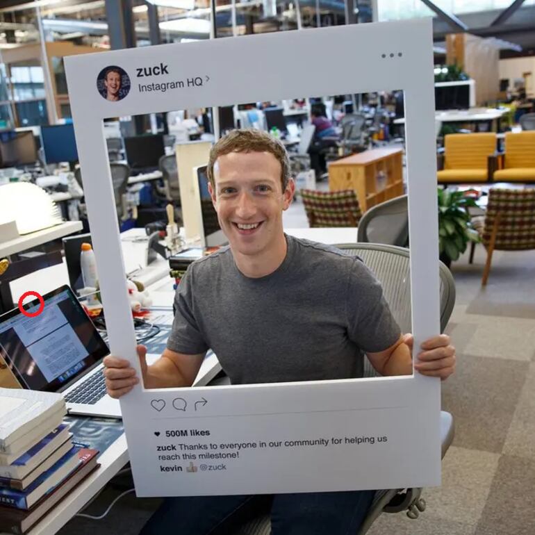 Años atrás también se había viralizado una fotografía de Mark Zuckerberg en la que los internautas detectaron que la webcam de su notebook estaba tapada con una cinta.