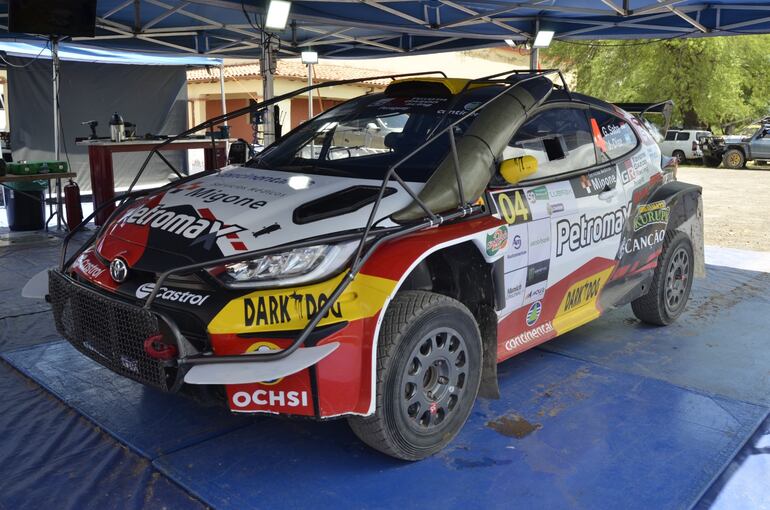 El Toyota GR Yaris Rally2 de Gustavo Saba y José Díaz está más que listo para buscar el triunfo en el Chaco.