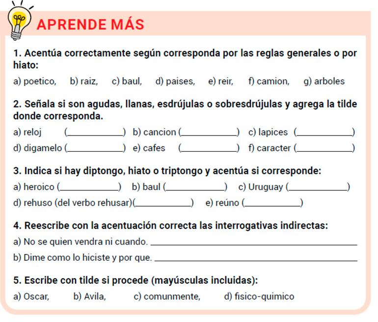 Acentuación: repaso