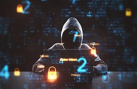 Concepto de ciberataque, hacker, cibercrimen.
