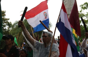 Marcha campesina en indígena en Asunción. ARCHIVO.