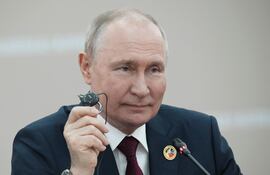 El presidente de Rusia, Vladimir Putin, durante una reunión en San Petersburgo. (Sputnik/AFP)