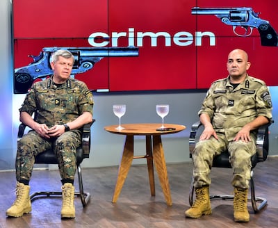 Comandante Carlos Benítez y jefe de la FOPE, Francisco Ávalos