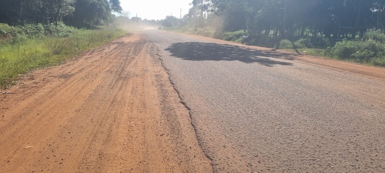 Tramo tres de la Ruta del Progreso, en la capital del departamento de Misiones.