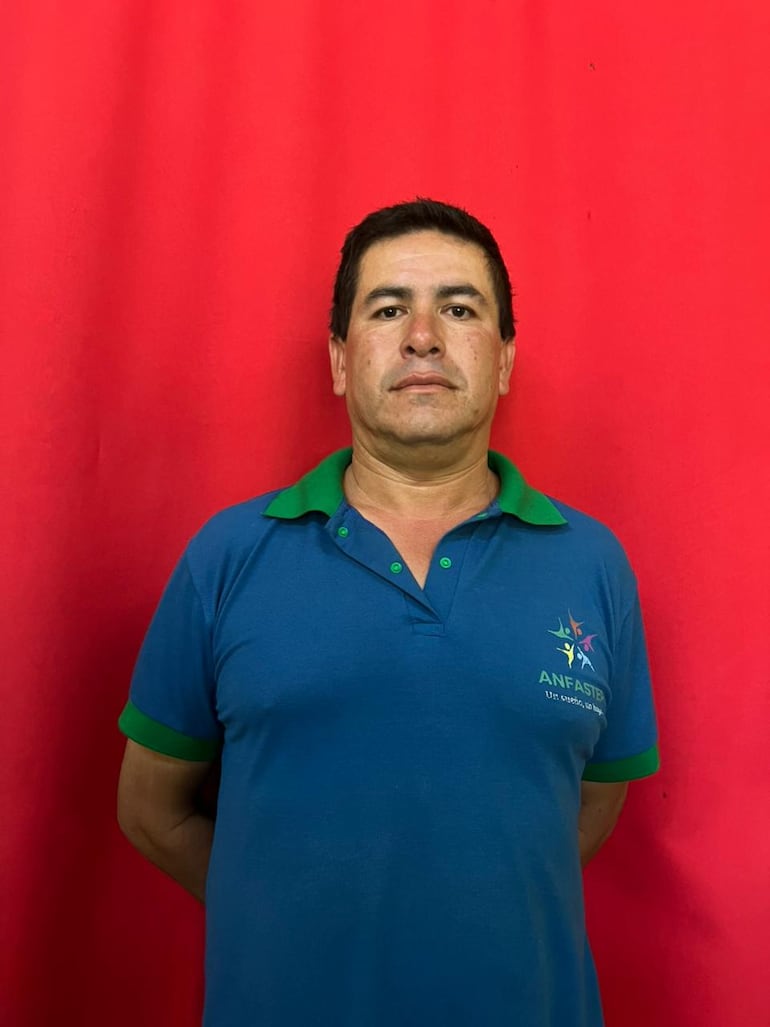 Edgardo Benítez, alias Espartaco, dirigente de los presuntos invasores. Fue detenido y tienen orden de remisión a prisión.