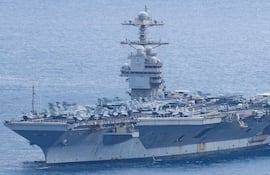 El portaviones "USS Gerald R. Ford" regresa a su base en Souda, en la parte norte de Creta.
