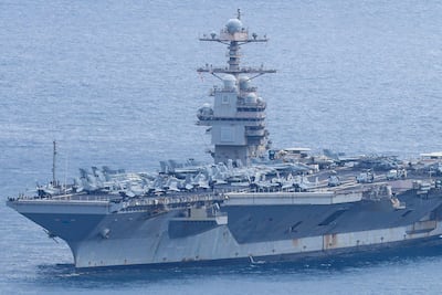 El portaviones "USS Gerald R. Ford" regresa a su base en Souda, en la parte norte de Creta.