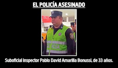 Suboficial inspector Pablo David Amarilla Bonussi, personal de Antinarcóticos, asesinado en Capitán Bado.