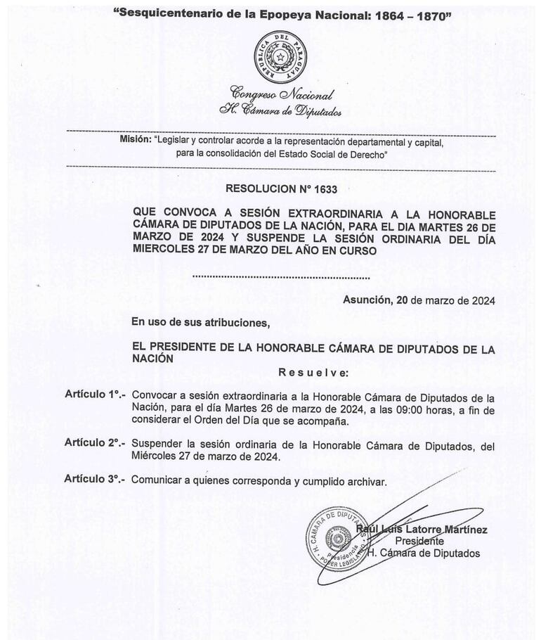 Diputados feriados semana santa