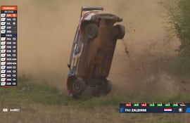 El impactante accidente del piloto paraguayo Fau Zaldívar en la SS19 del Rally del Paraguay 2026.