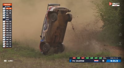 El impactante accidente del piloto paraguayo Fau Zaldívar en la SS19 del Rally del Paraguay 2026.