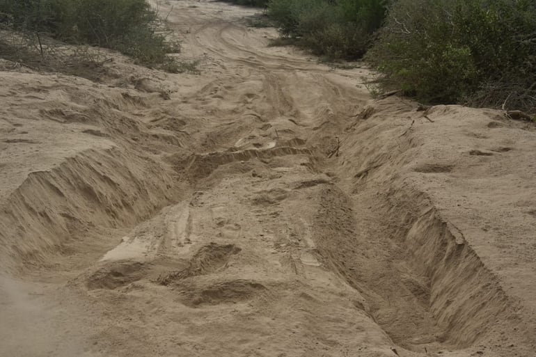 Así luce una subida en el tramo de la Picada Histórica del Rally del Chaco.