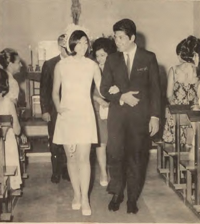 Ana Rosa Carvallo Gorostiaga y Federico Eudoro Medina, el día de su boda.