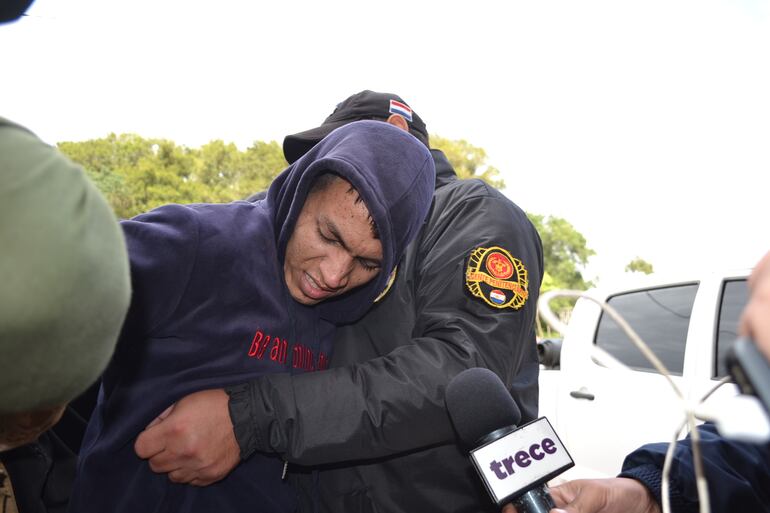 El recluso considerado de alta peligrosidad, Víctor Manuel Roa, durante su recaptura tras su fuga en el 2022.