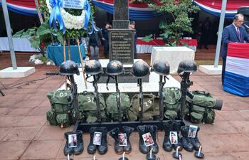 Pertencia de los uniformados caídos en la masacre.