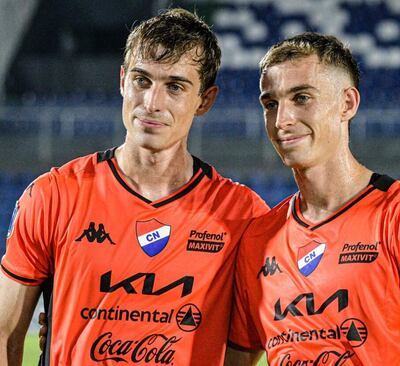 Juan Fernando (izq.) y Juan Luis Alfaro, en Nacional.